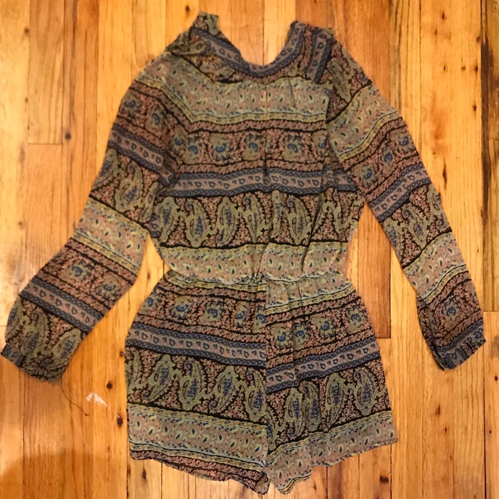 Mock neck romper